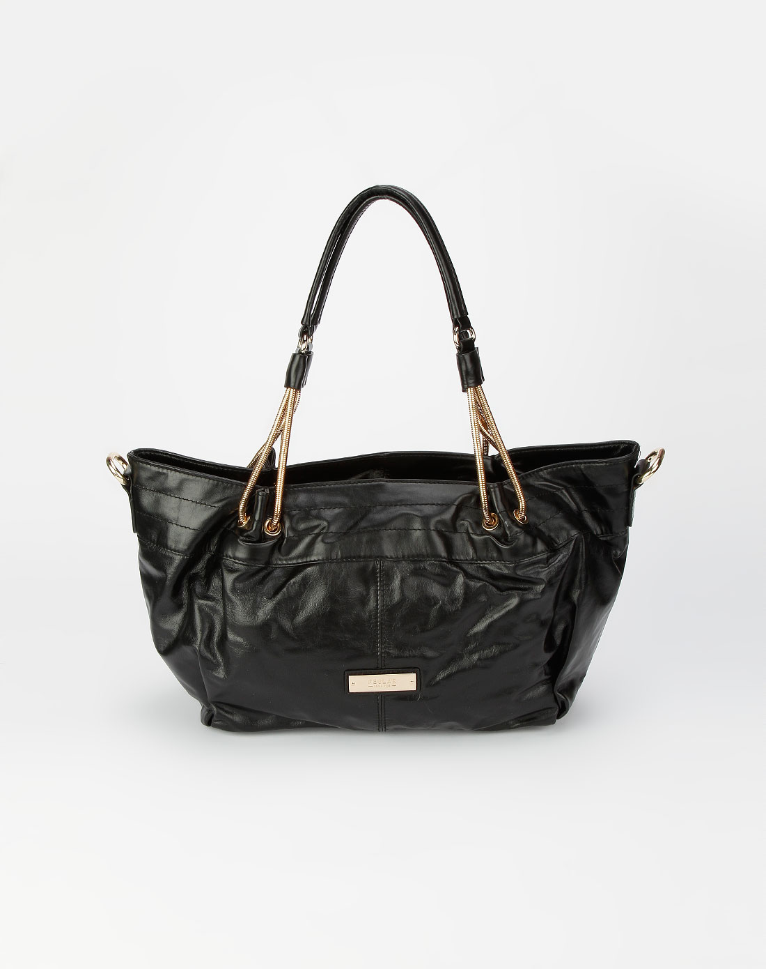 黑/金色时尚单肩两用包