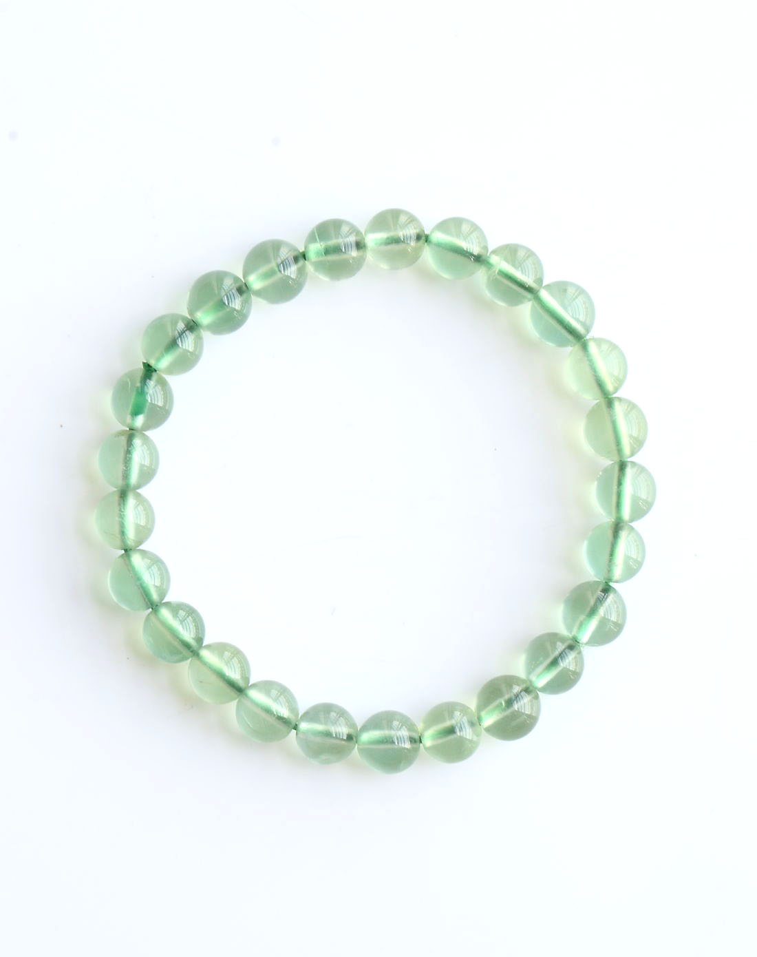 天然极品起莹葡萄石7mm手串(权威证书)