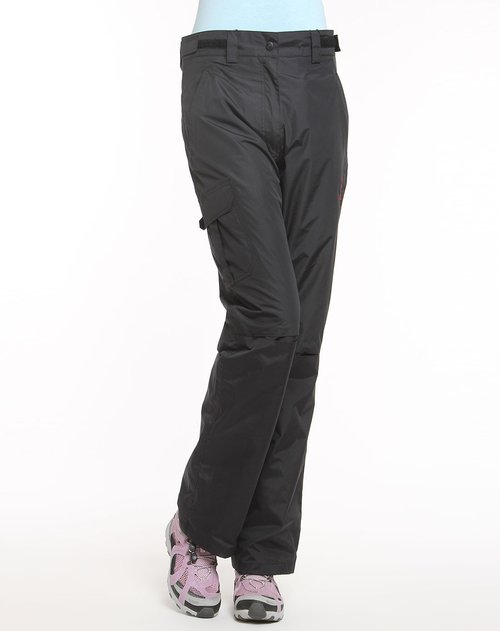 凯柏龙 女款黑色透气防水双层冲锋长裤可脱卸两件套冲锋裤