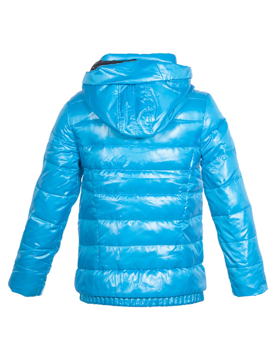 冰飞女款短款亮皮个性竖领羽绒服