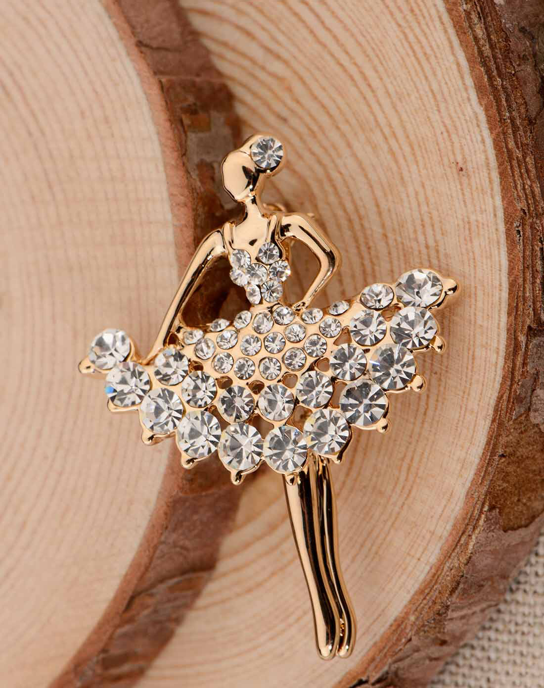 芭蕾舞小女孩胸针