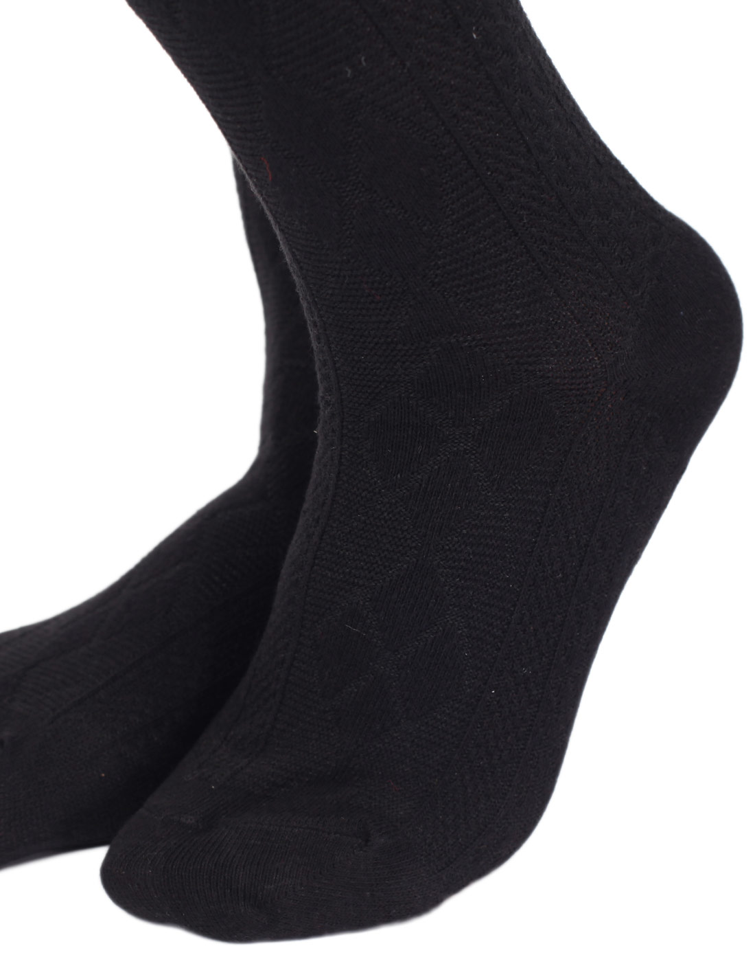 芙歌丝 女款黑色2双组小菱形毛裤/平板踩脚毛裤