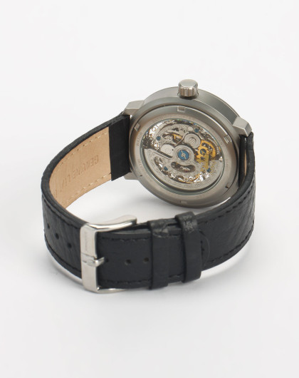 荣凯jonquet手表专场 灰/金/黑色镂空日历转动休闲皮带手表