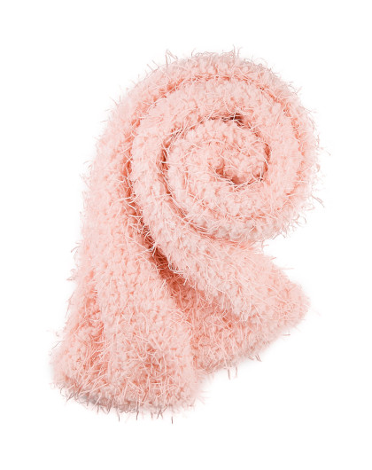 蔻贝q-baby 女款粉色时尚版毛毛保暖围巾