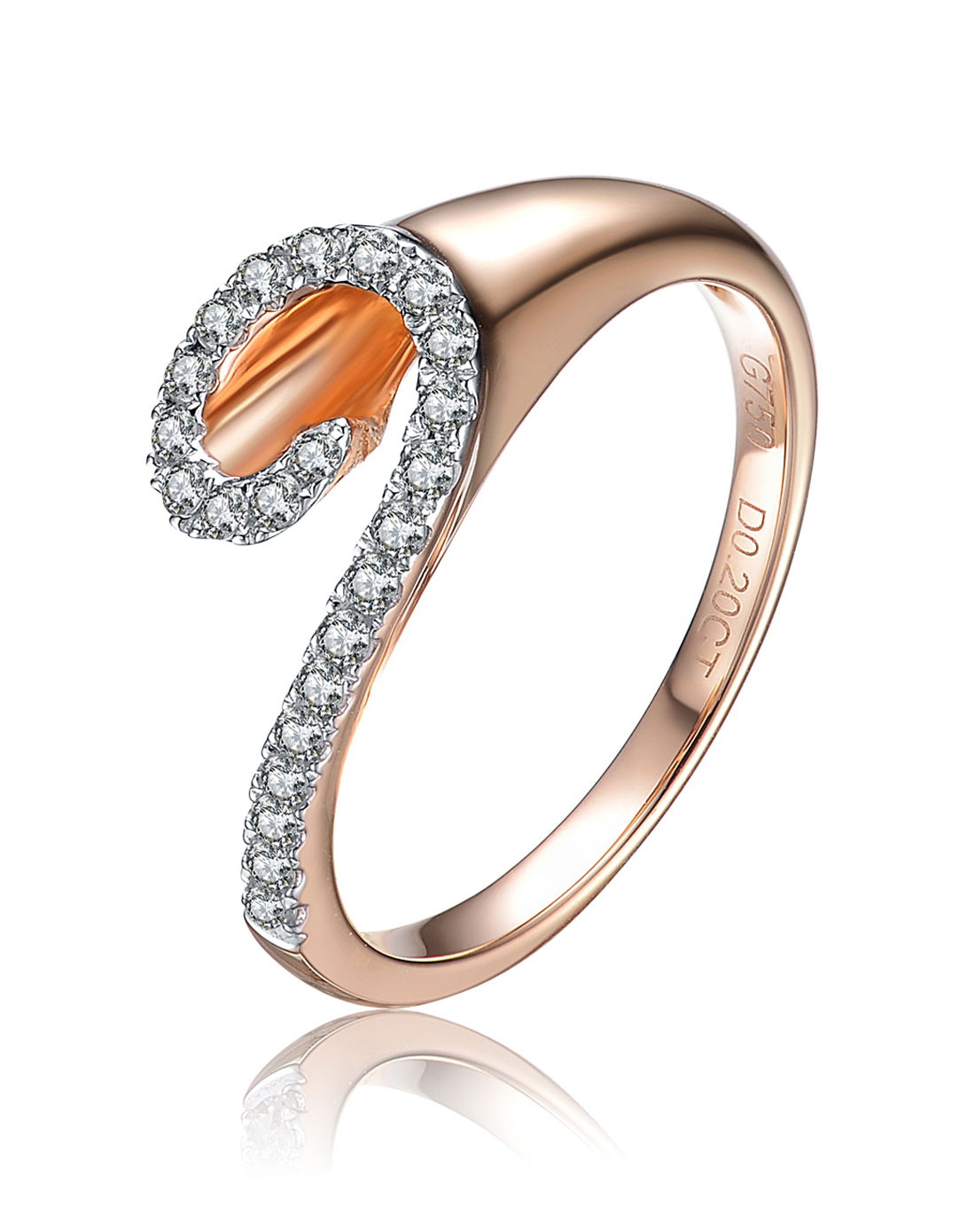 群镶18k金钻石戒指