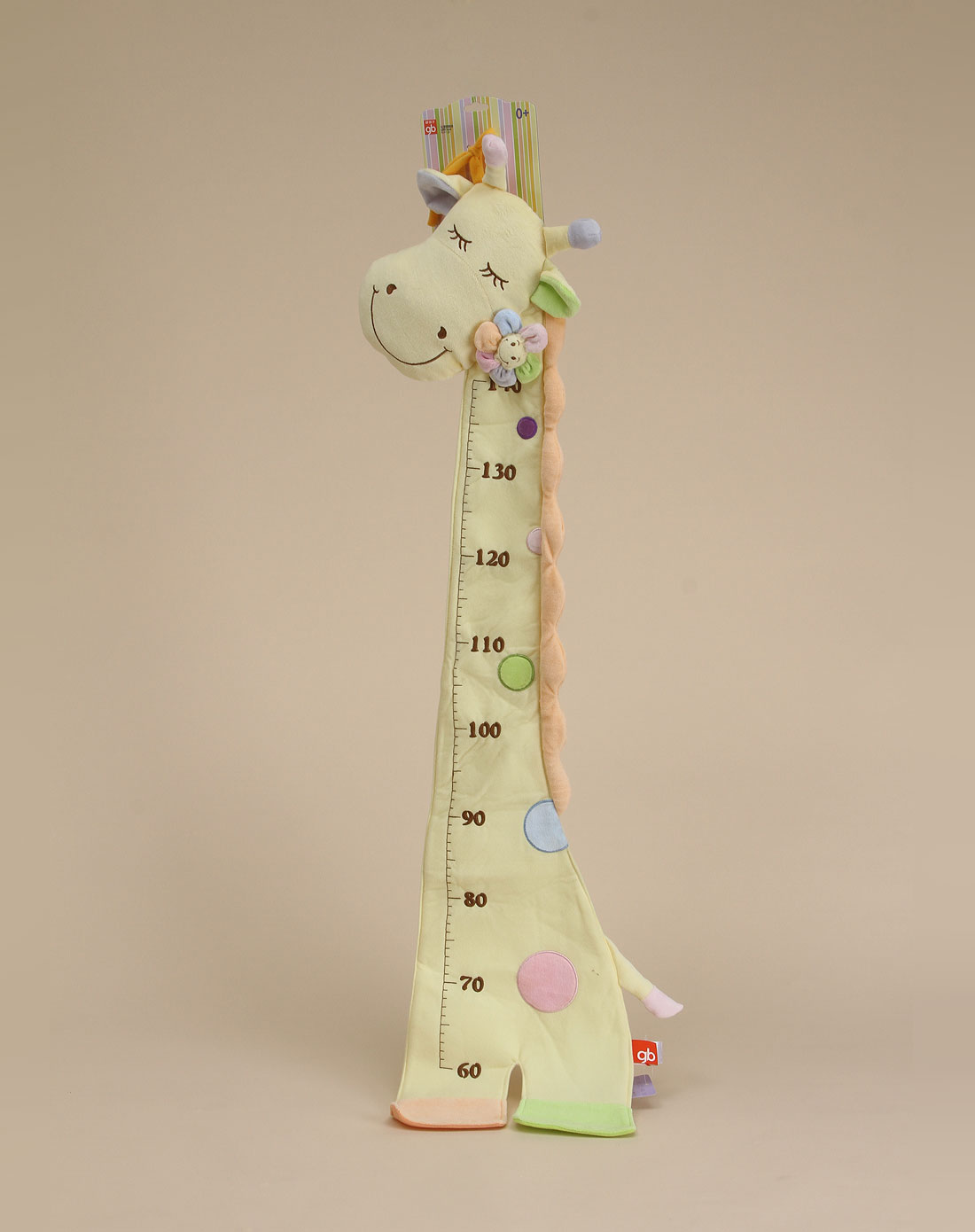 黄色长颈鹿量身高尺