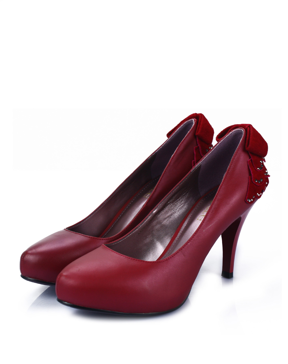 红丝绸牛皮简约时尚女鞋