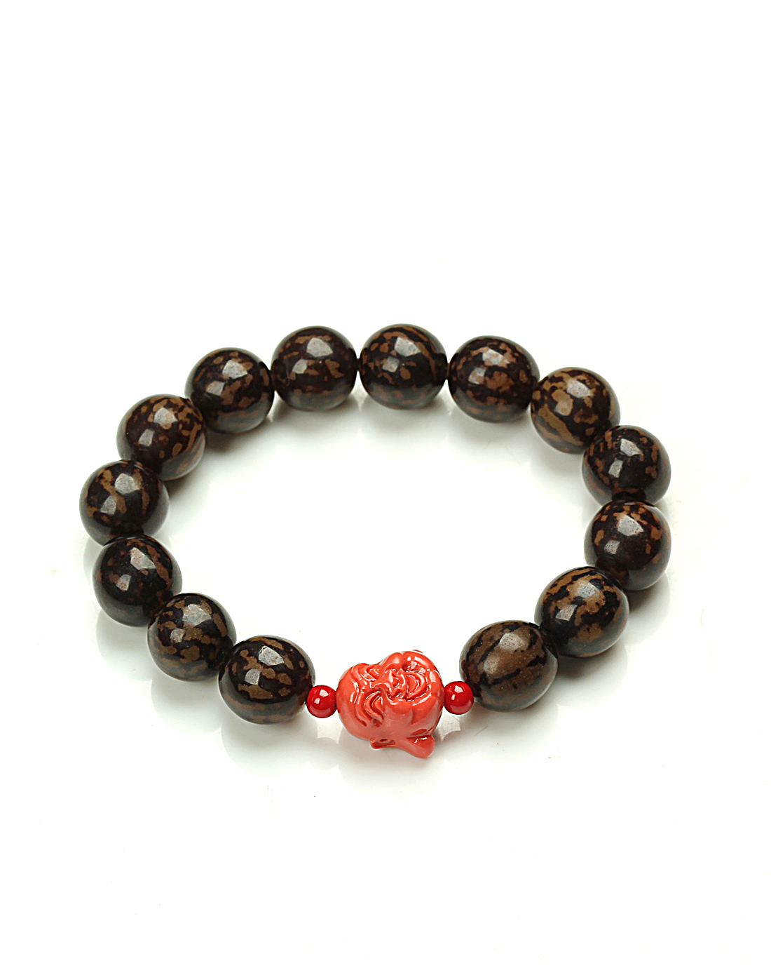 精选蜜瓜菩提佛头手链