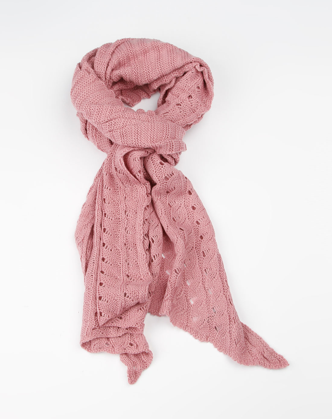 皮粉色围巾