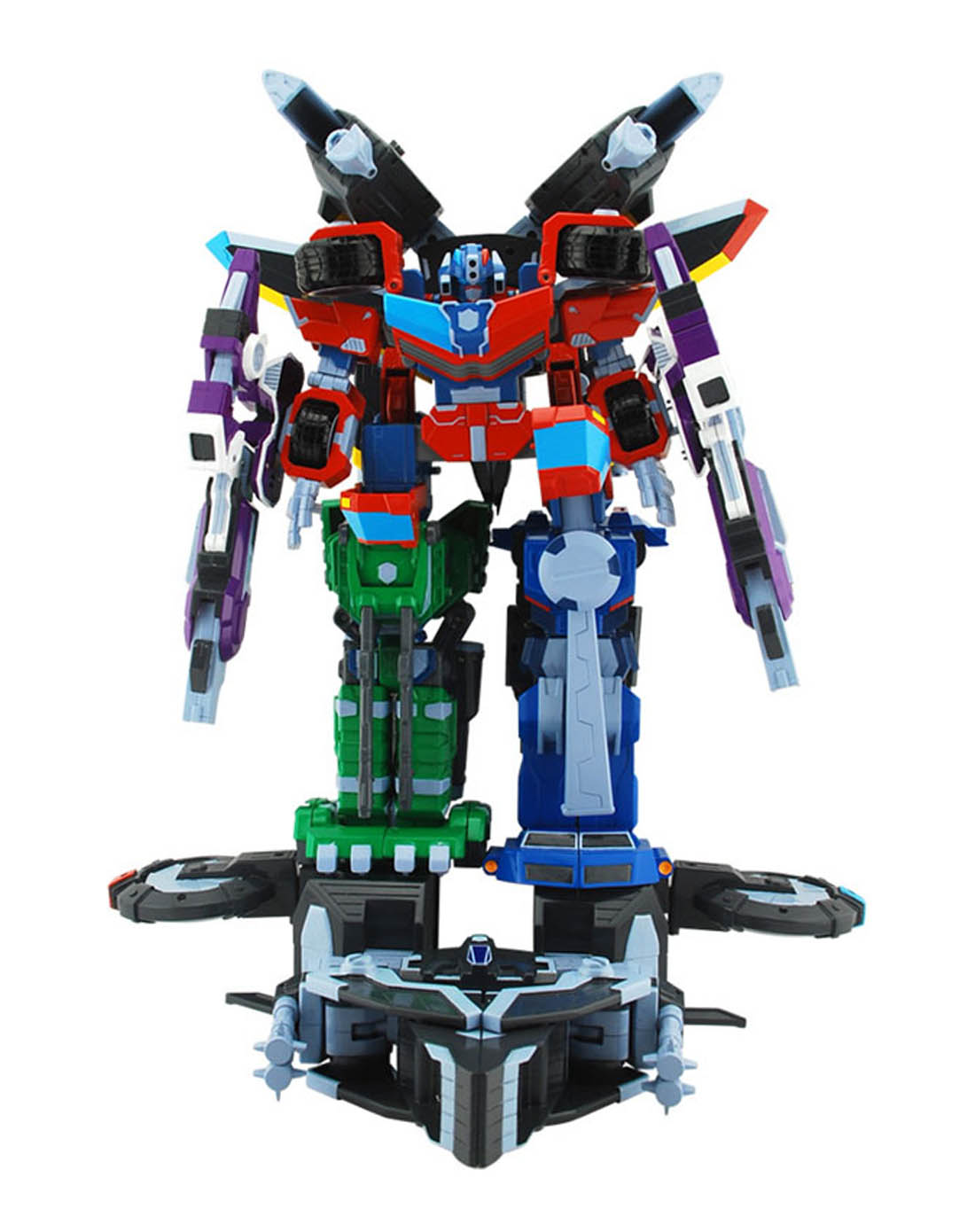 灵动&万代&路霸玩具专场 灵动 钢铁飞龙超变六合一-终极火焰王