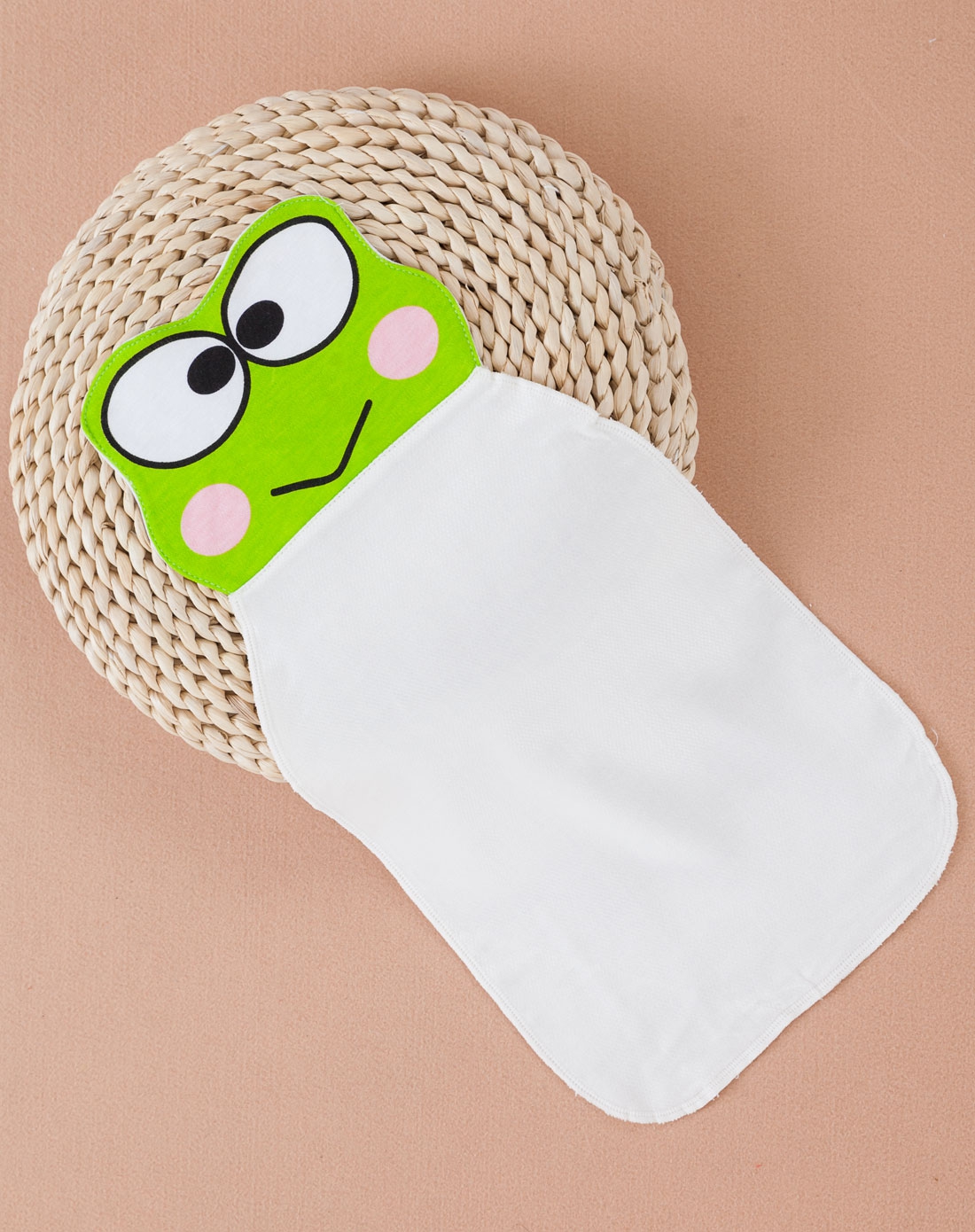 安茵儿aninkids 竹纤维卡通吸汗巾4条入(鼠 青蛙) 柔软透气防感冒