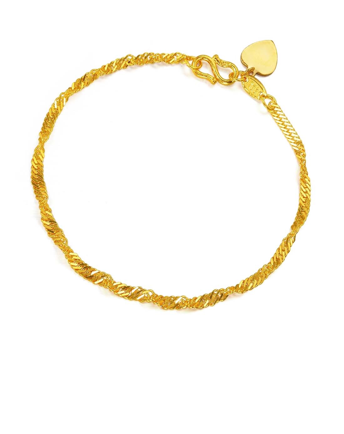 周生生珠宝专场-足金侧身水波纹手链 3.72克