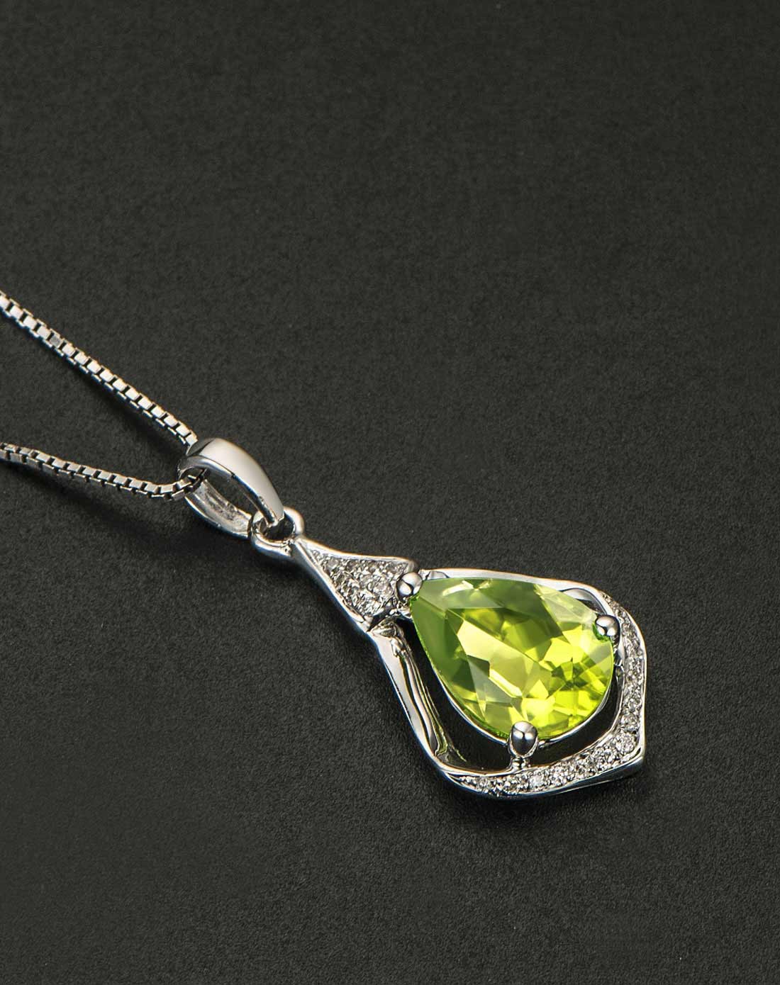 18k金橄榄石吊坠