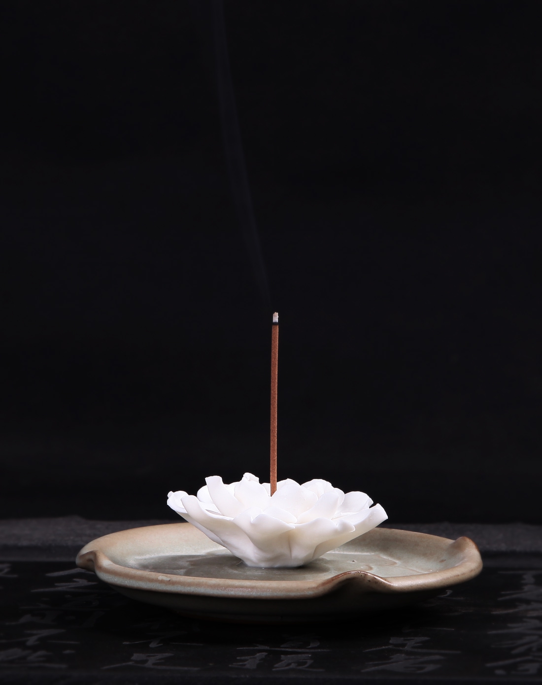 石韵天青香碟套组陶瓷插香台