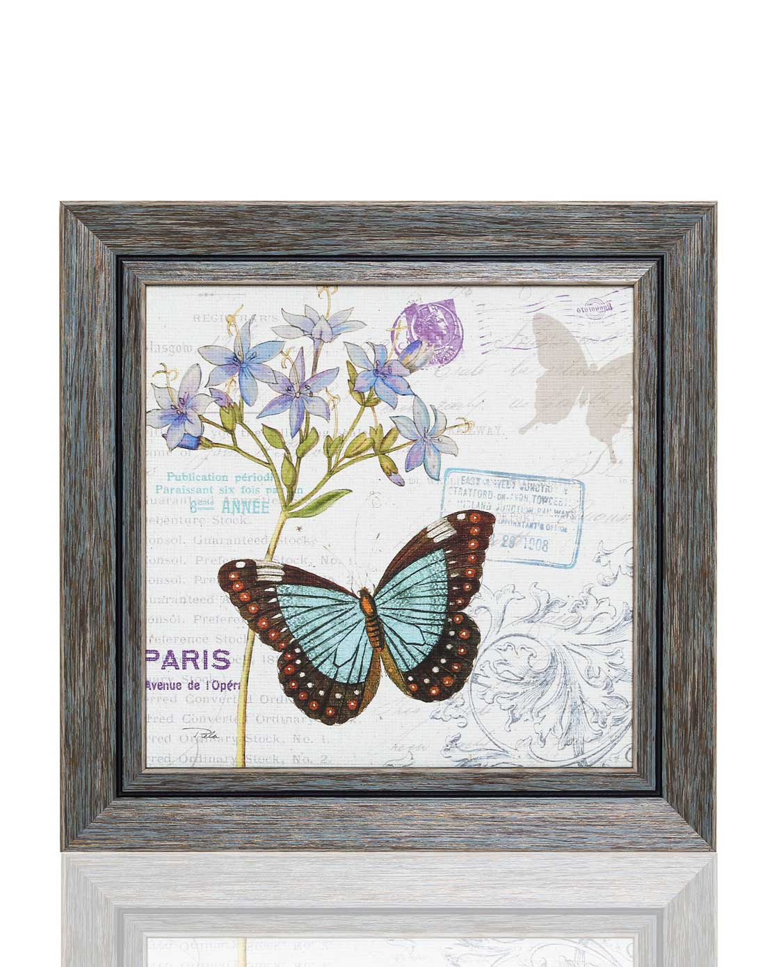 草编纸装饰画-蝴蝶翩翩