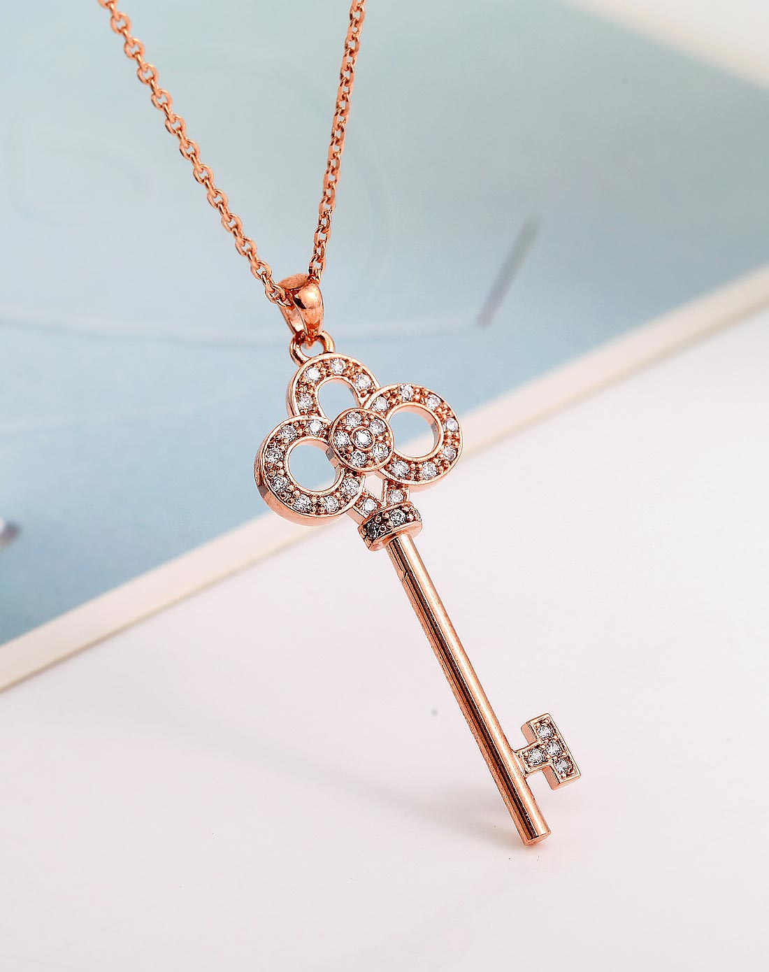 想你水晶钥匙项链日韩风