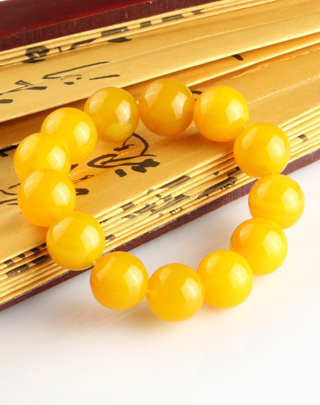 中性天然黄玛瑙手串 附证书