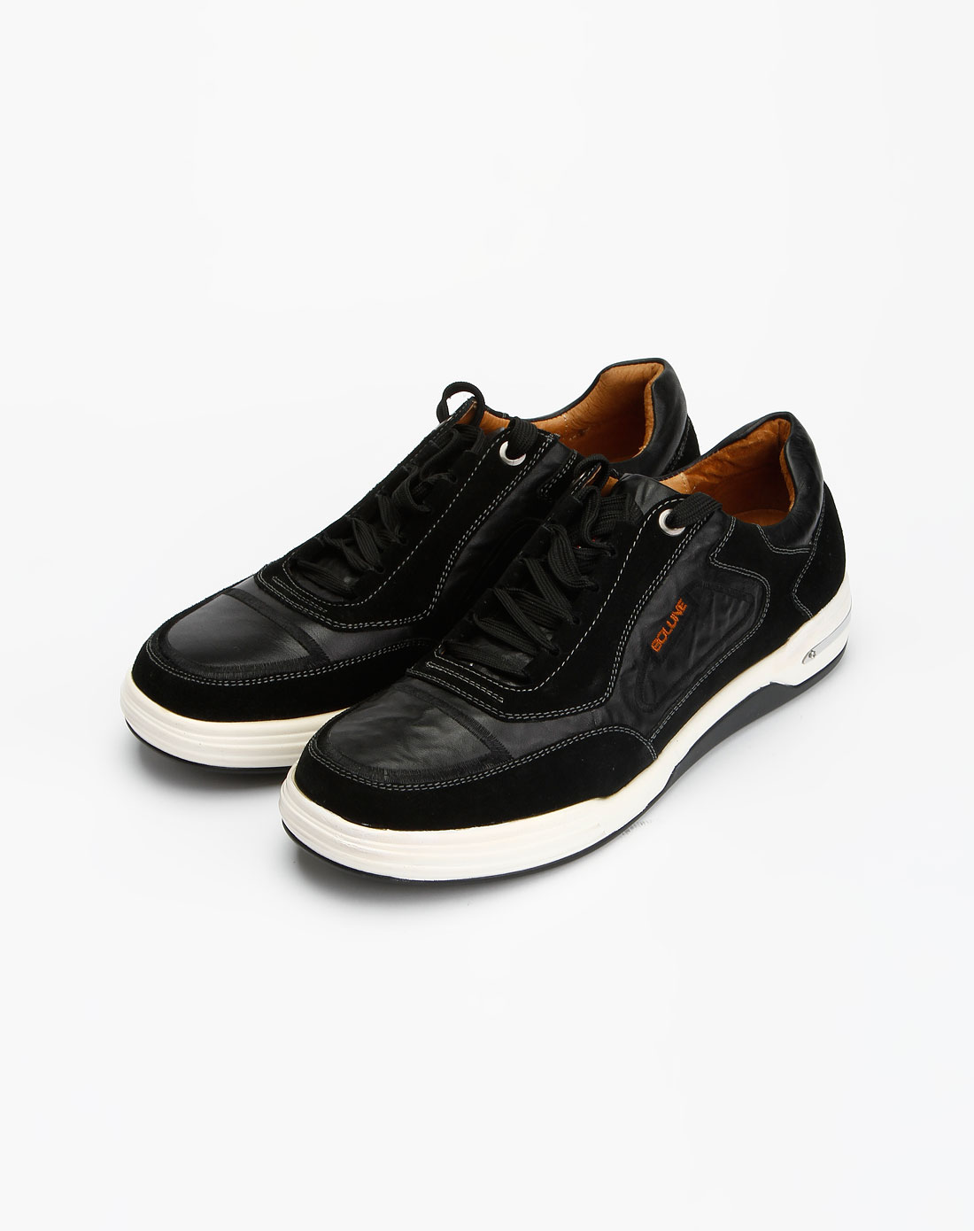 百伦bolune-男款黑色亮面系带皮鞋8