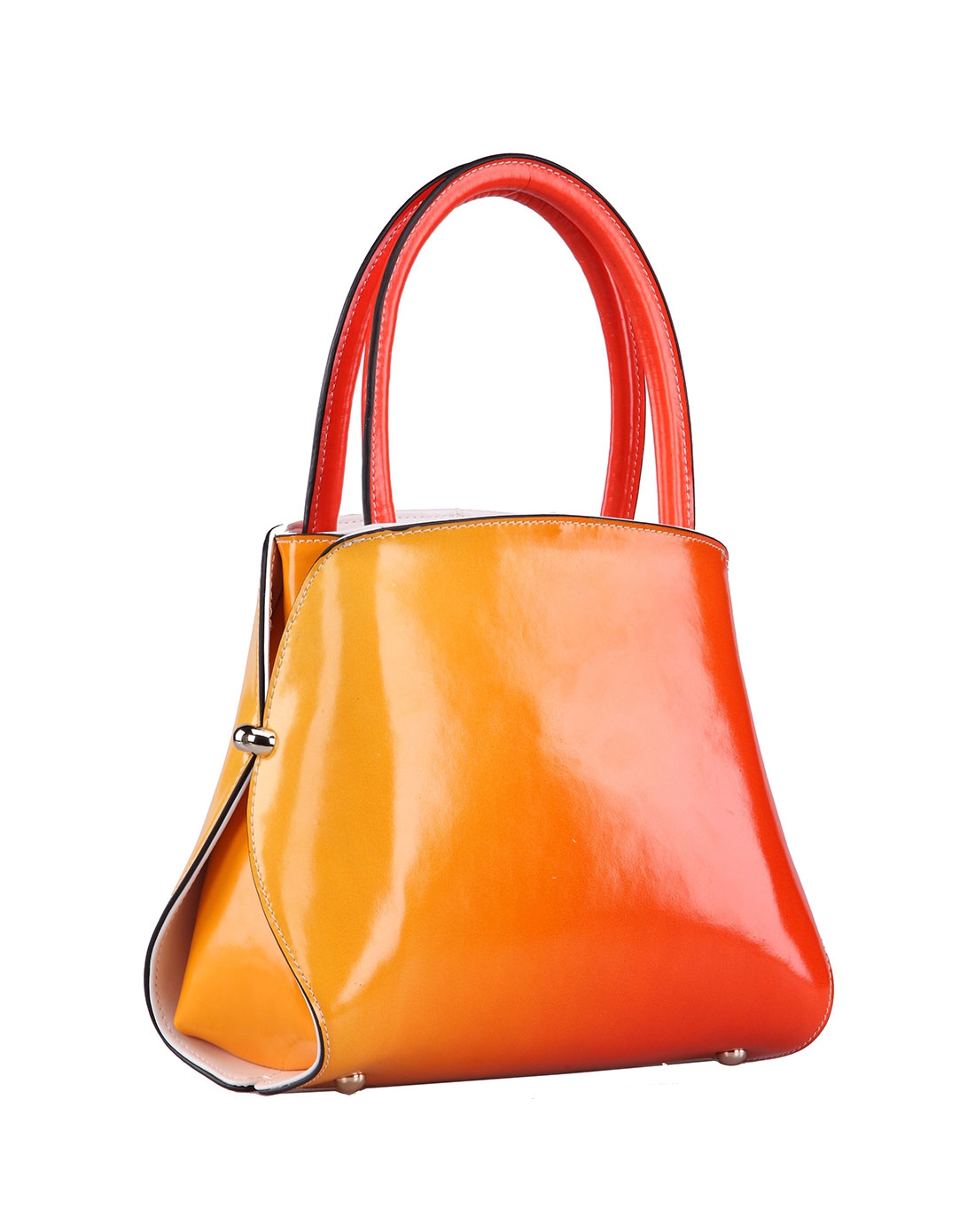 女款黄橙色小蛮腰系列手提包