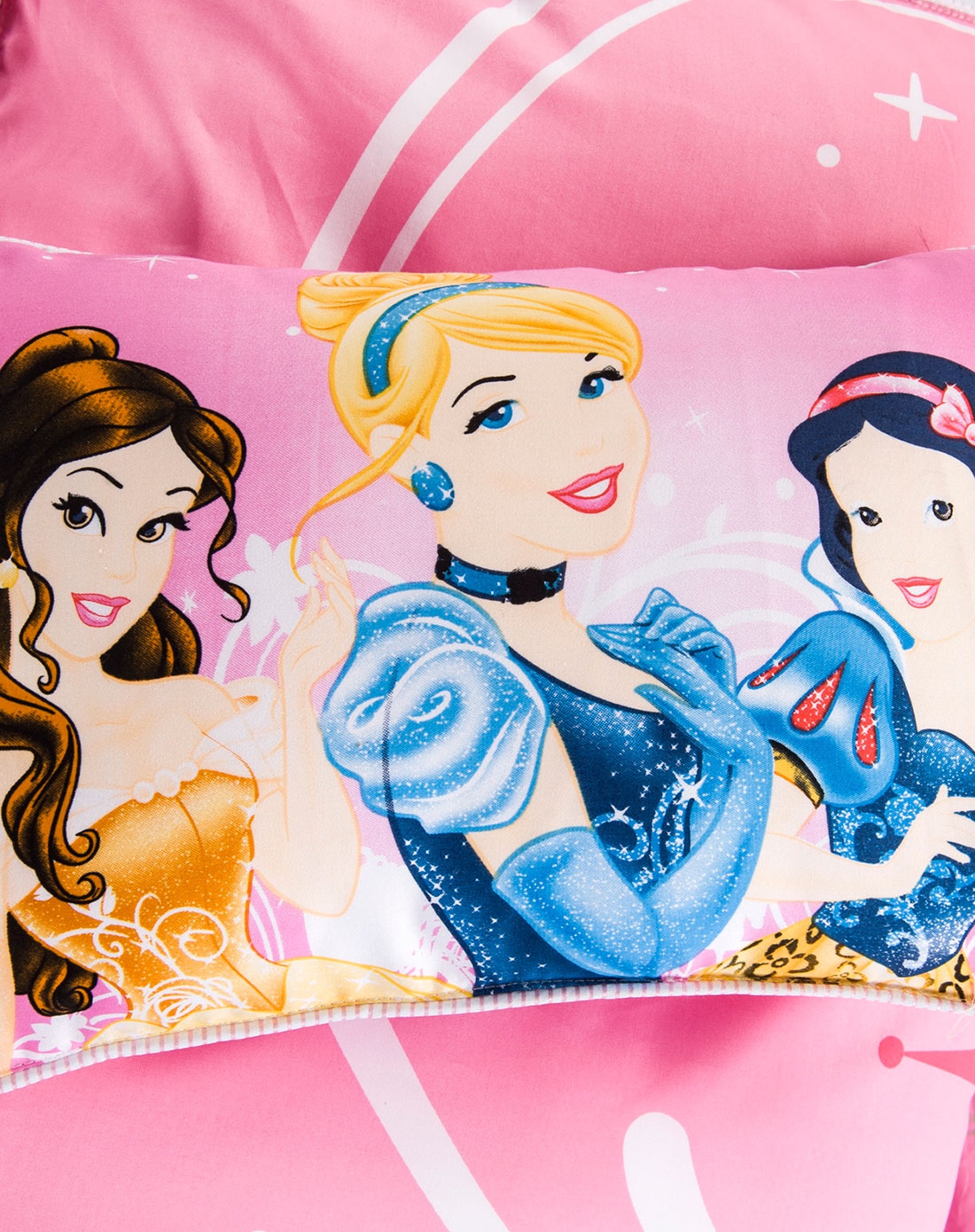 迪士尼粉色三公主童被四件套