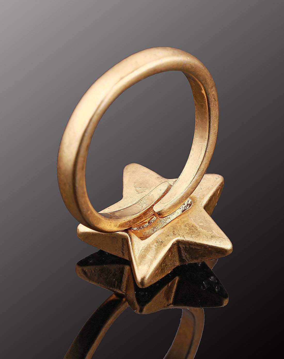 经典金色五角星戒指