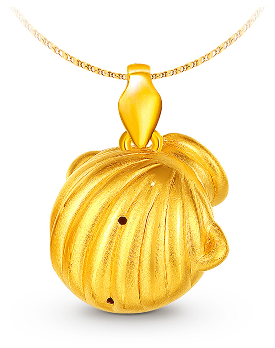 水瓶座 硬千足金吊坠