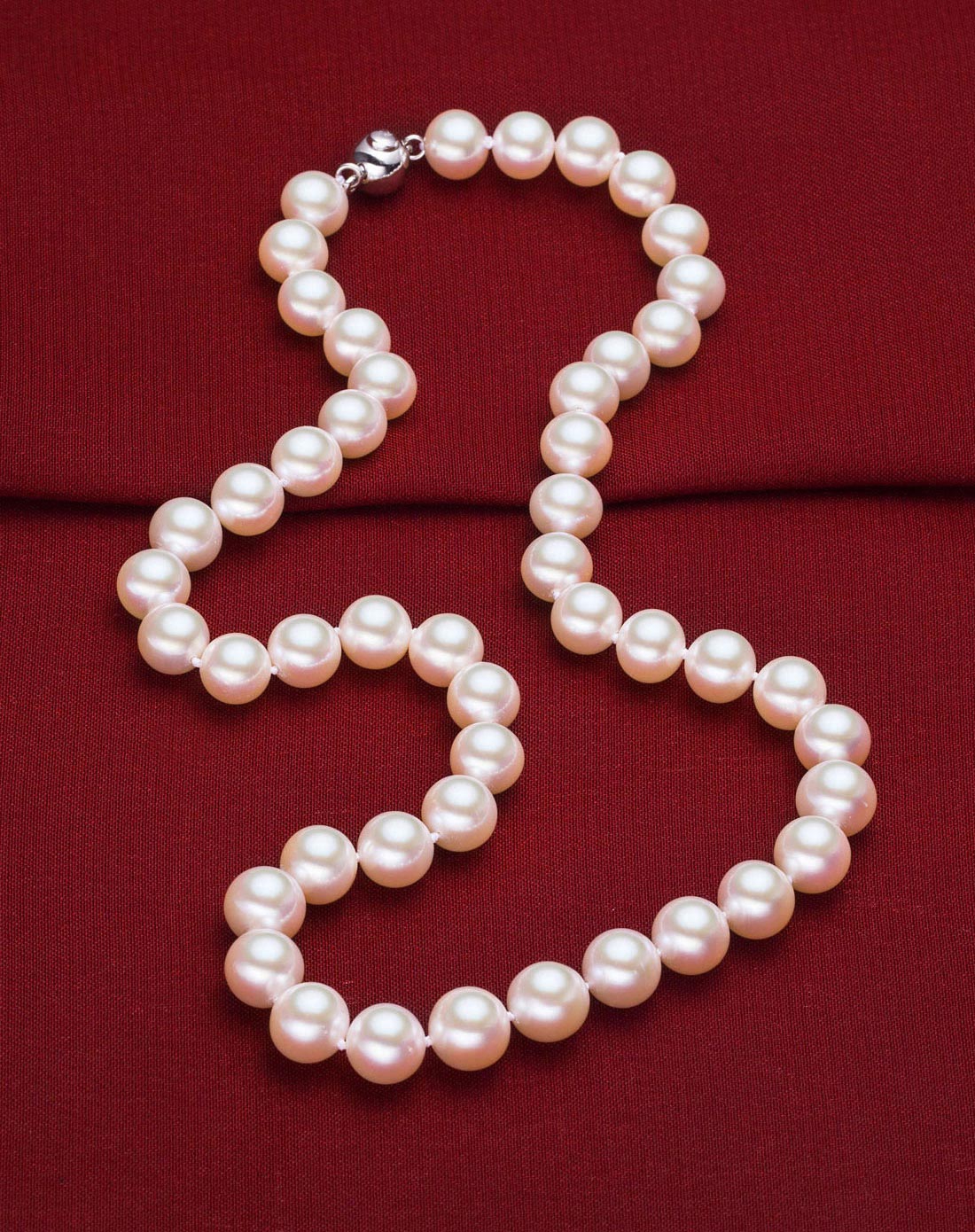 9-10mm正圆4a顶级无暇珍珠项链-贵妇人