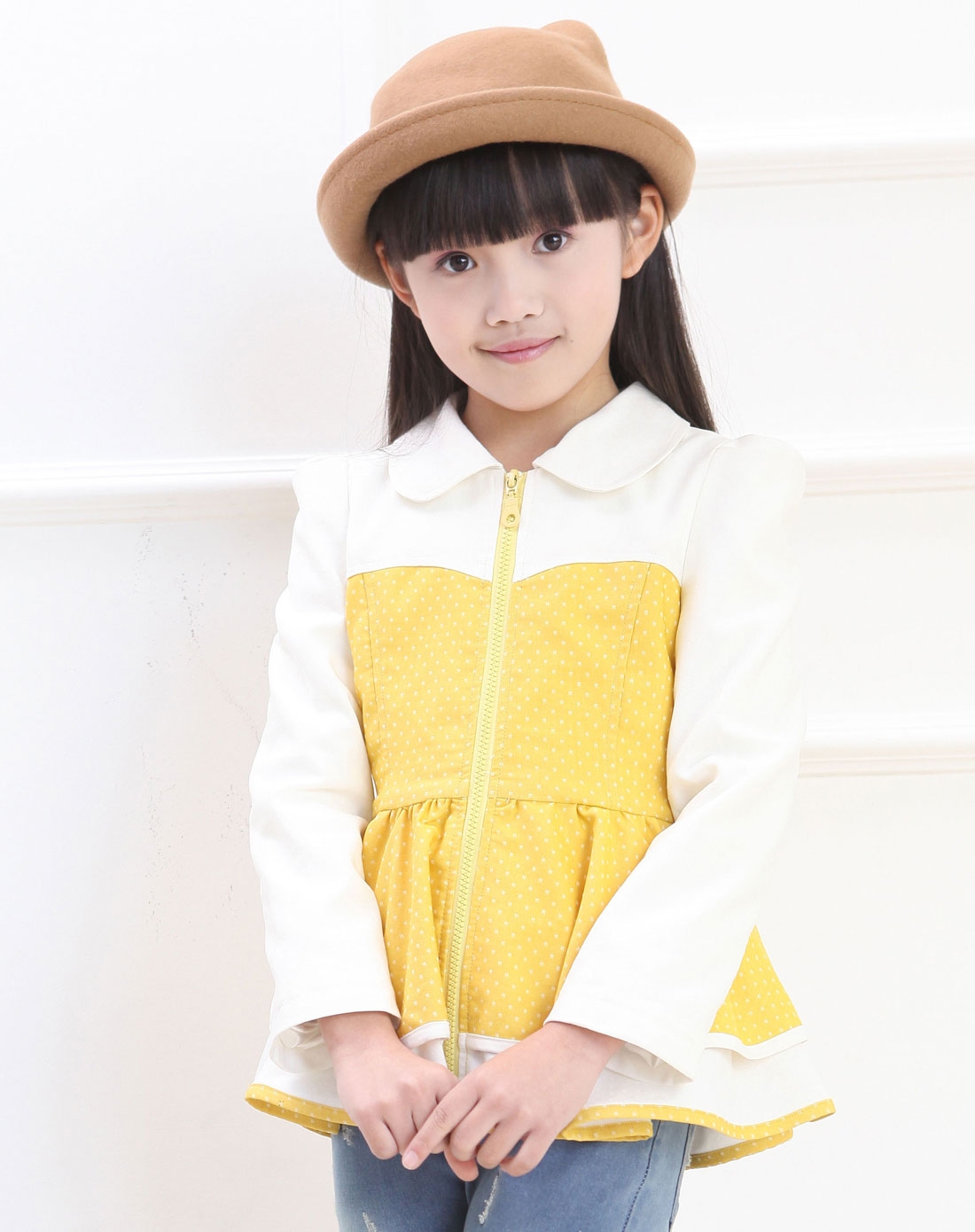 笛莎deesha女童装专场-女童土黄外套