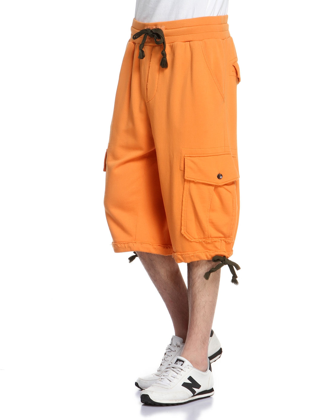 男款短裤橙色