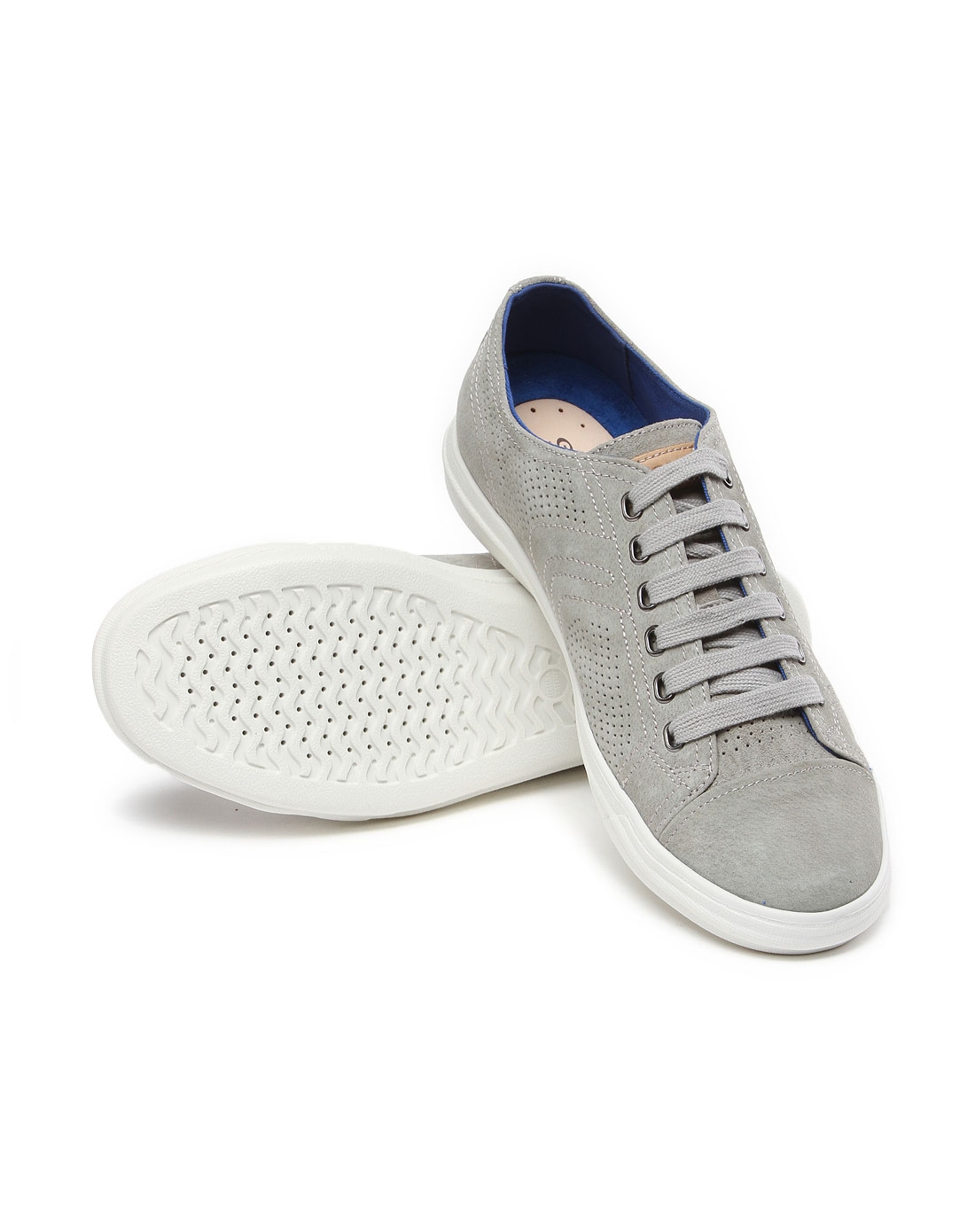 男款舒适透气灰绿色休闲鞋