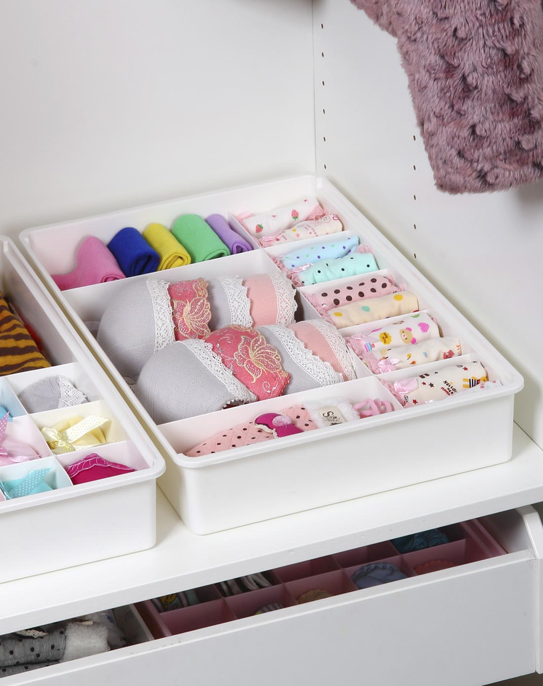 科特豪斯白色pp料内衣收纳盒