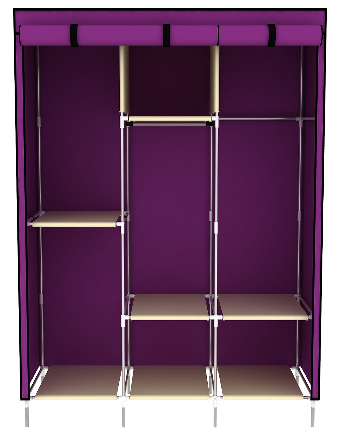 密封卷帘式布衣柜紫色