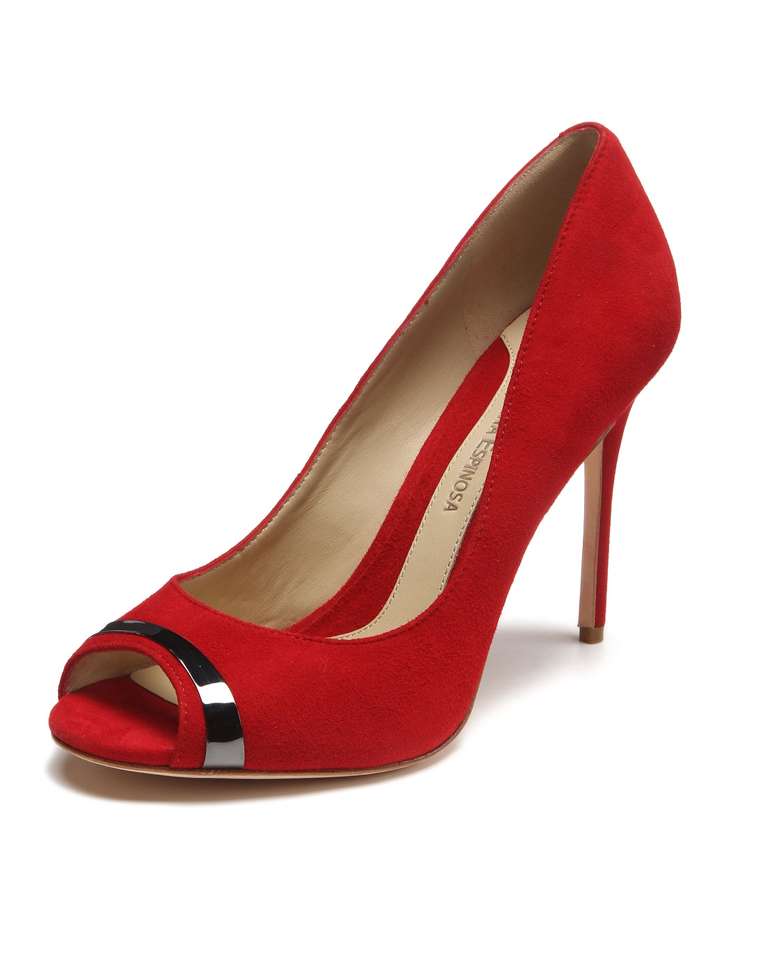 carolinna espinosa 鱼嘴深红色高跟鞋