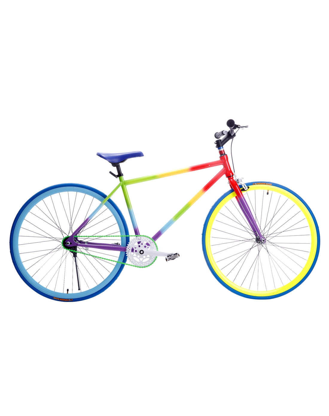 vmax自行车专场黄/天蓝彩色26寸小刀圈时尚死飞自行车ysfb30_唯品会