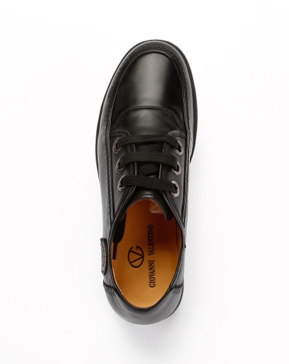 华伦天奴 男款黑色皮鞋5