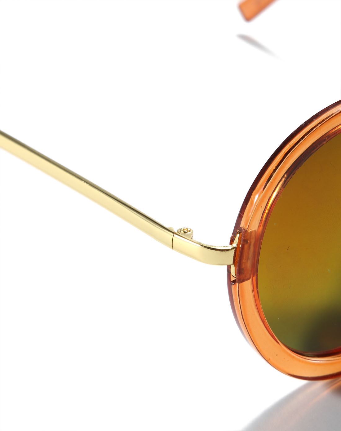 朋吉punji太阳镜专场女款潮流太子圆框浅茶金色太阳眼镜j28054254_唯