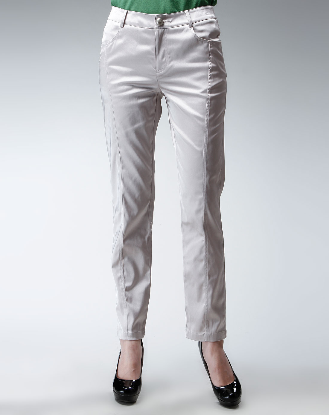 女款灰米色时尚休闲长裤