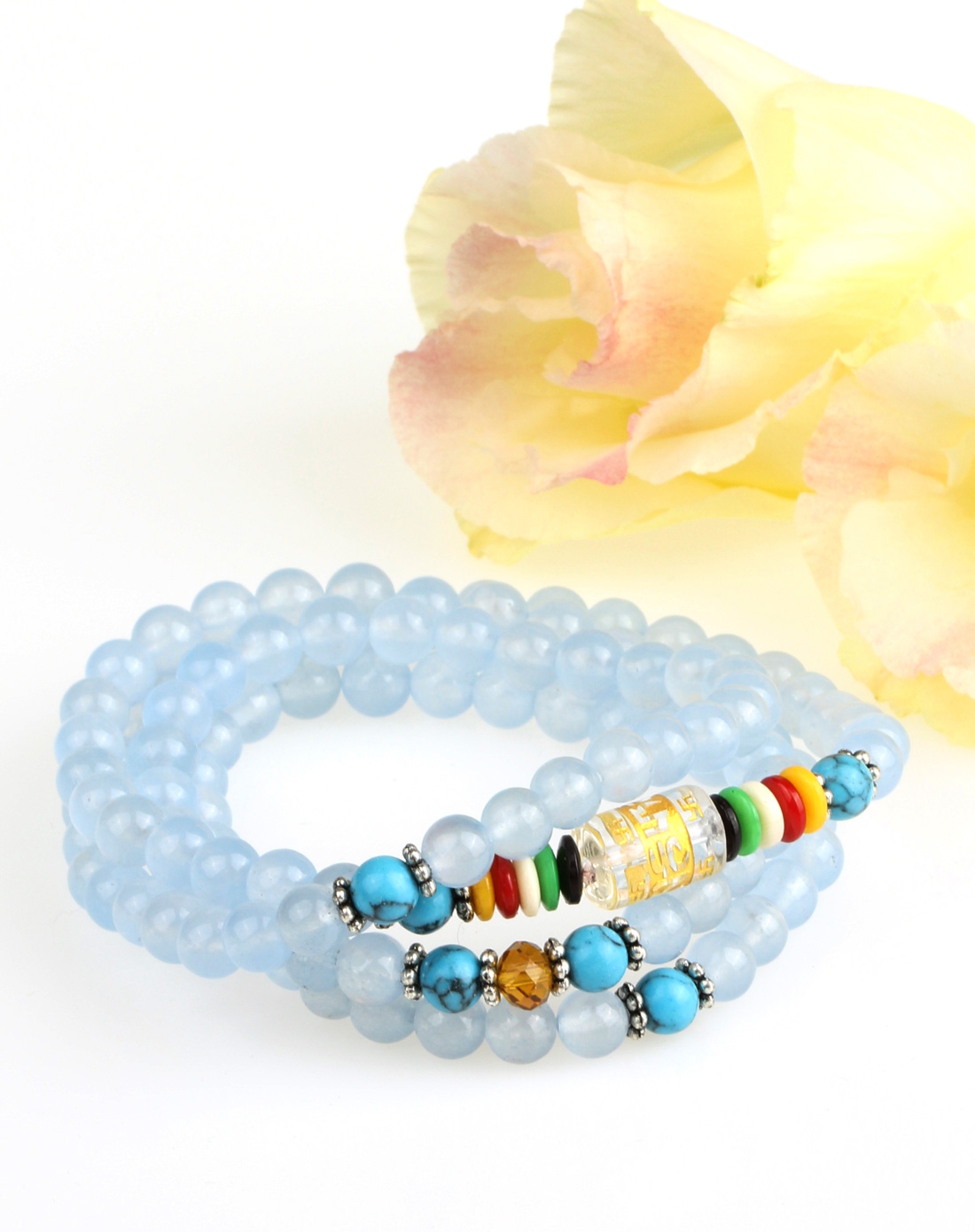 中性海南宝合成108粒时尚手链