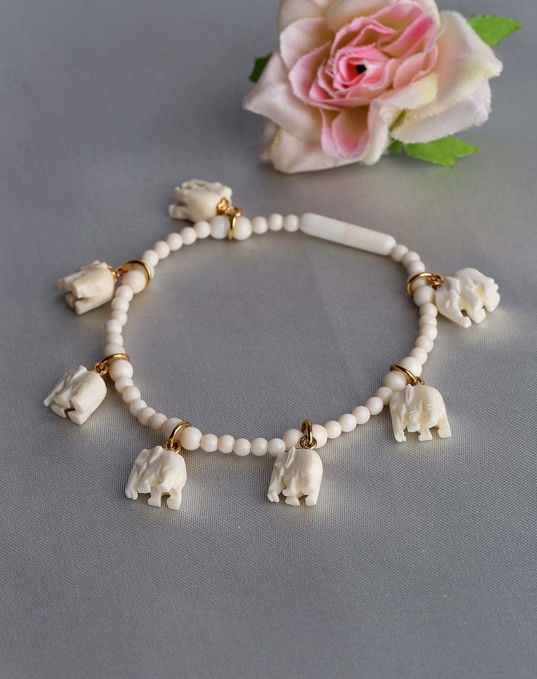 可爱小象猛犸象牙手链(附证书)