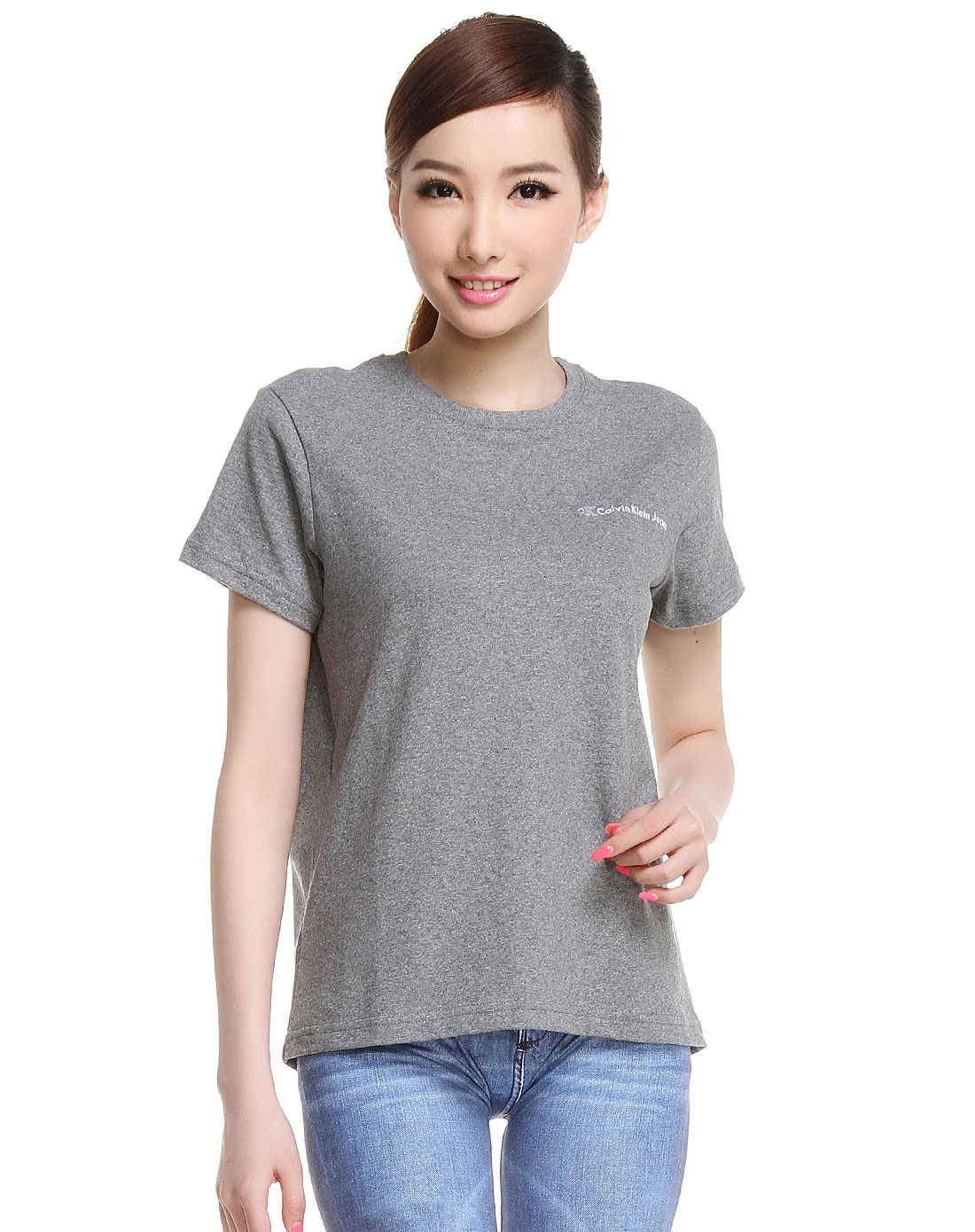 女款短袖t恤灰色