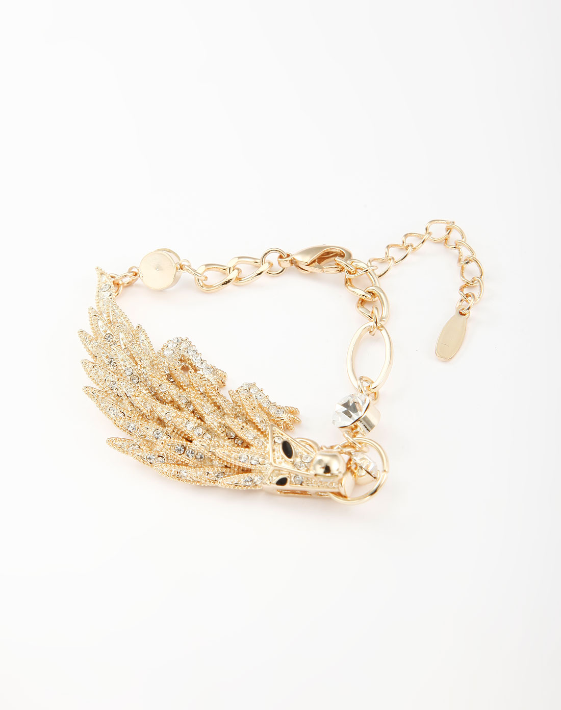 金色镶仿钻穿山甲手链