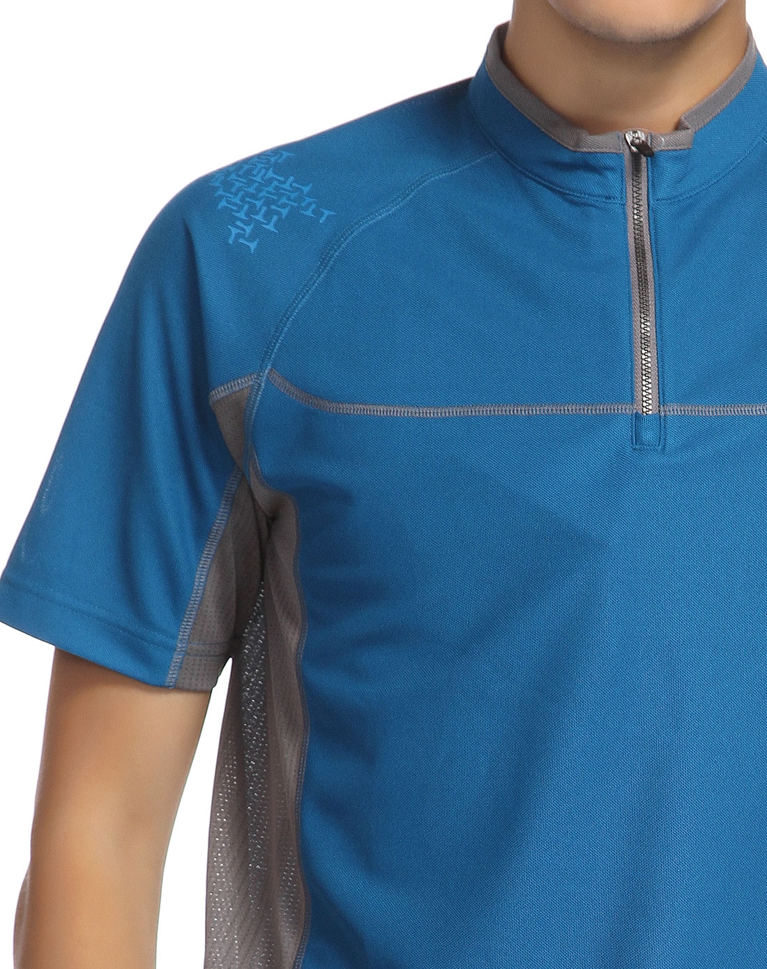 男款休闲钴蓝色短袖速干t恤