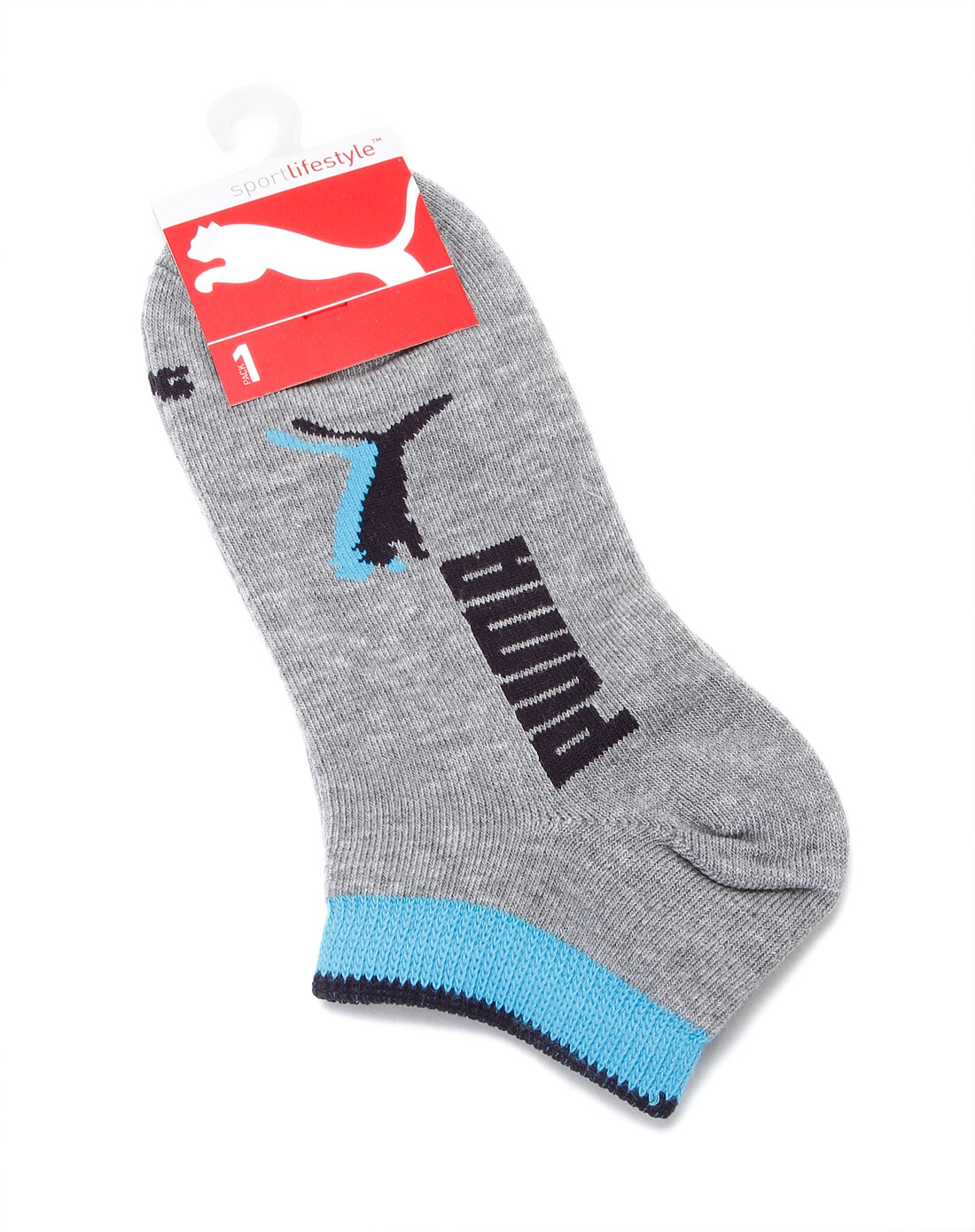 中性品牌logo灰色袜子