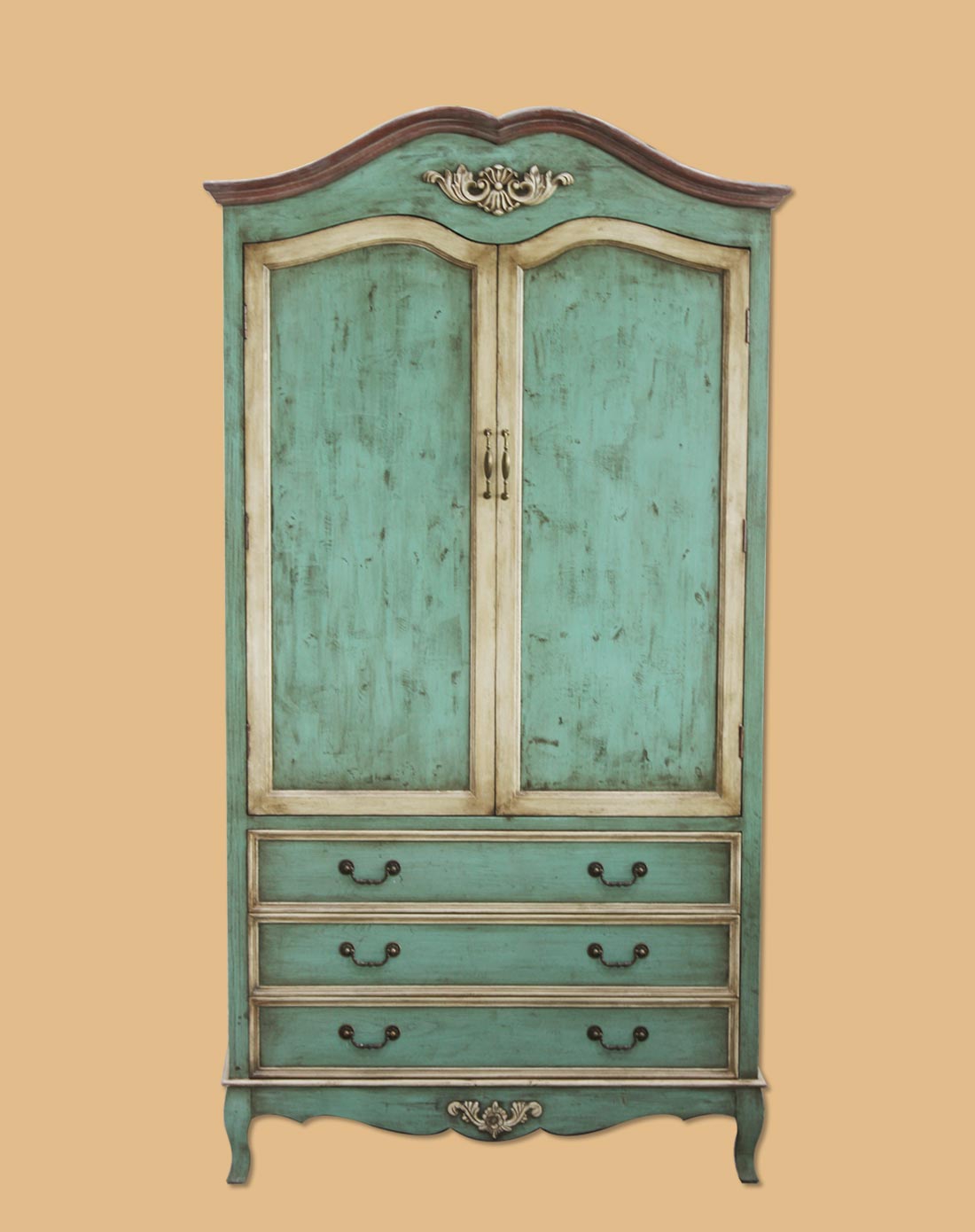 欧式古典雕花大衣柜双开门卧室柜