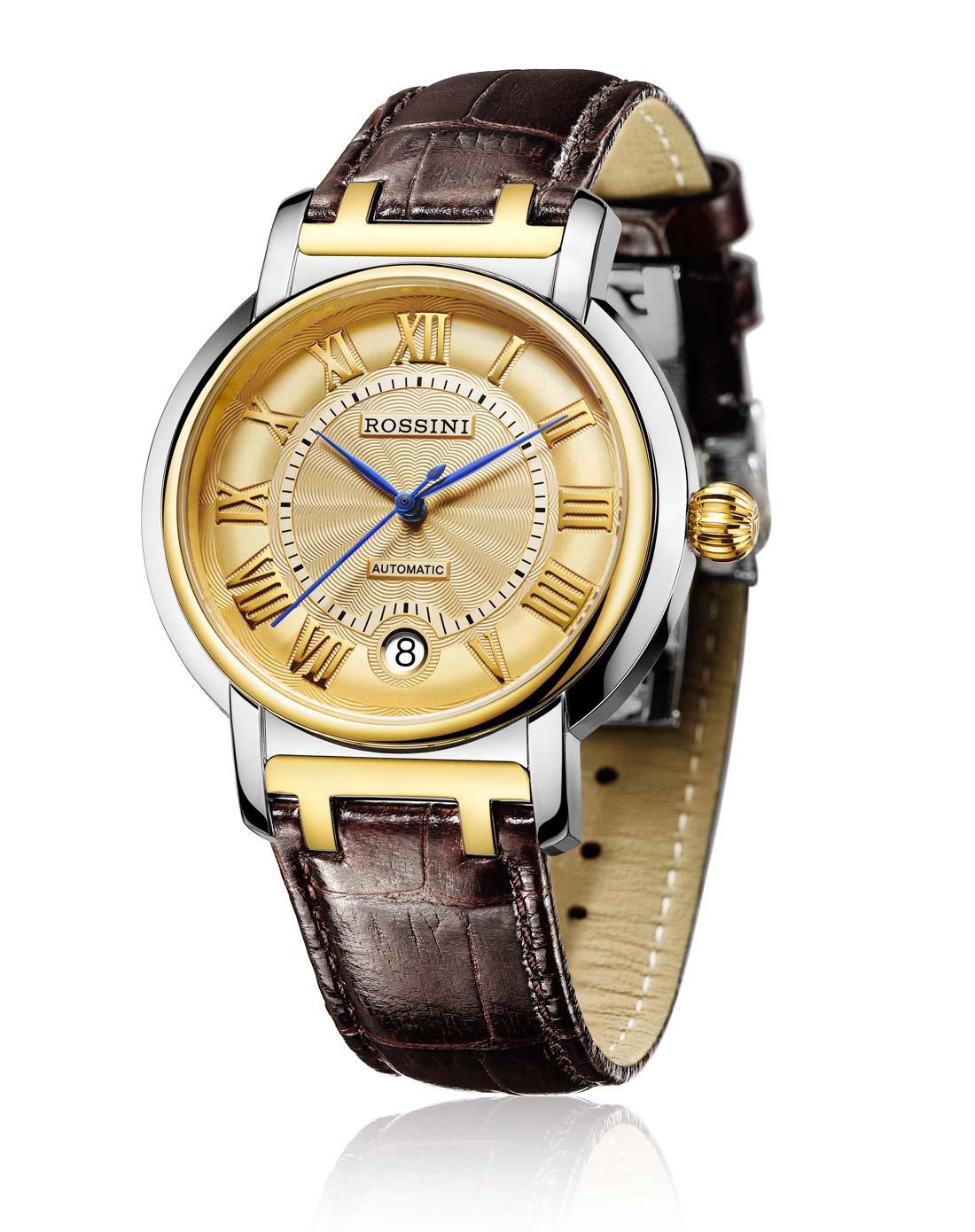 罗西尼rossini手表新款皮带透底后盖进口机械机芯男表5565t06c_唯品会