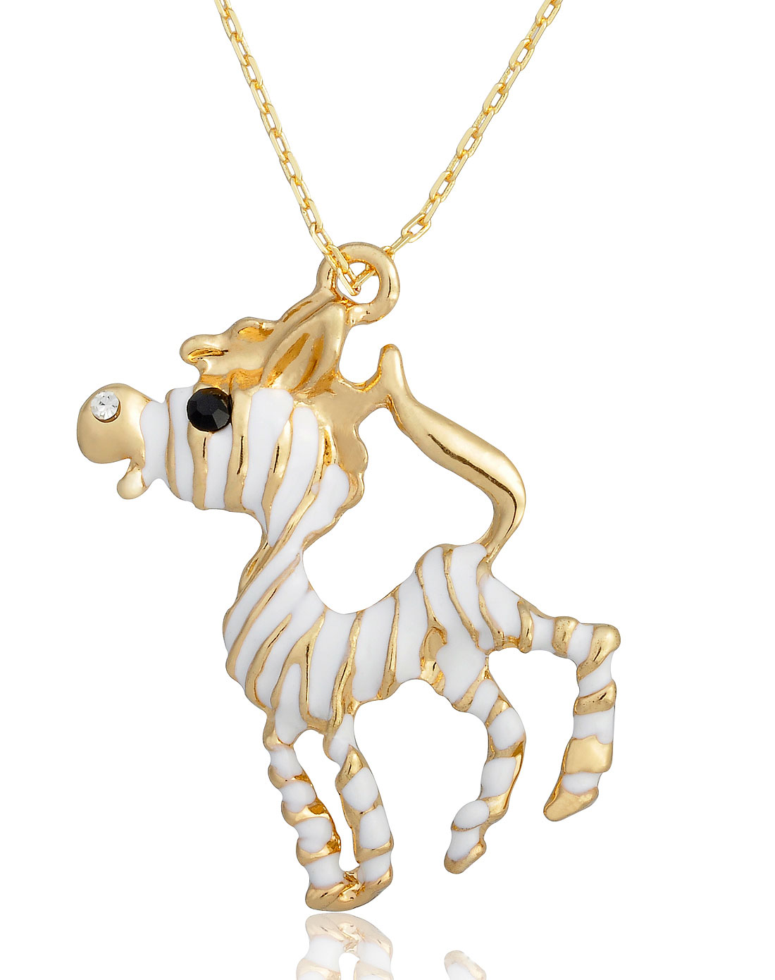 金色迷情小斑马项链