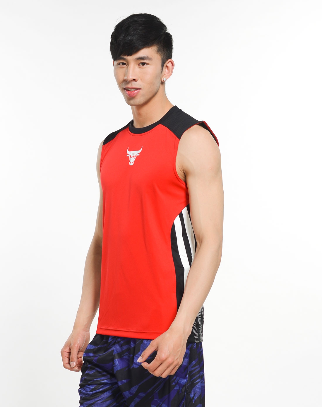 男子红/黑色nba公牛队罗斯球衣