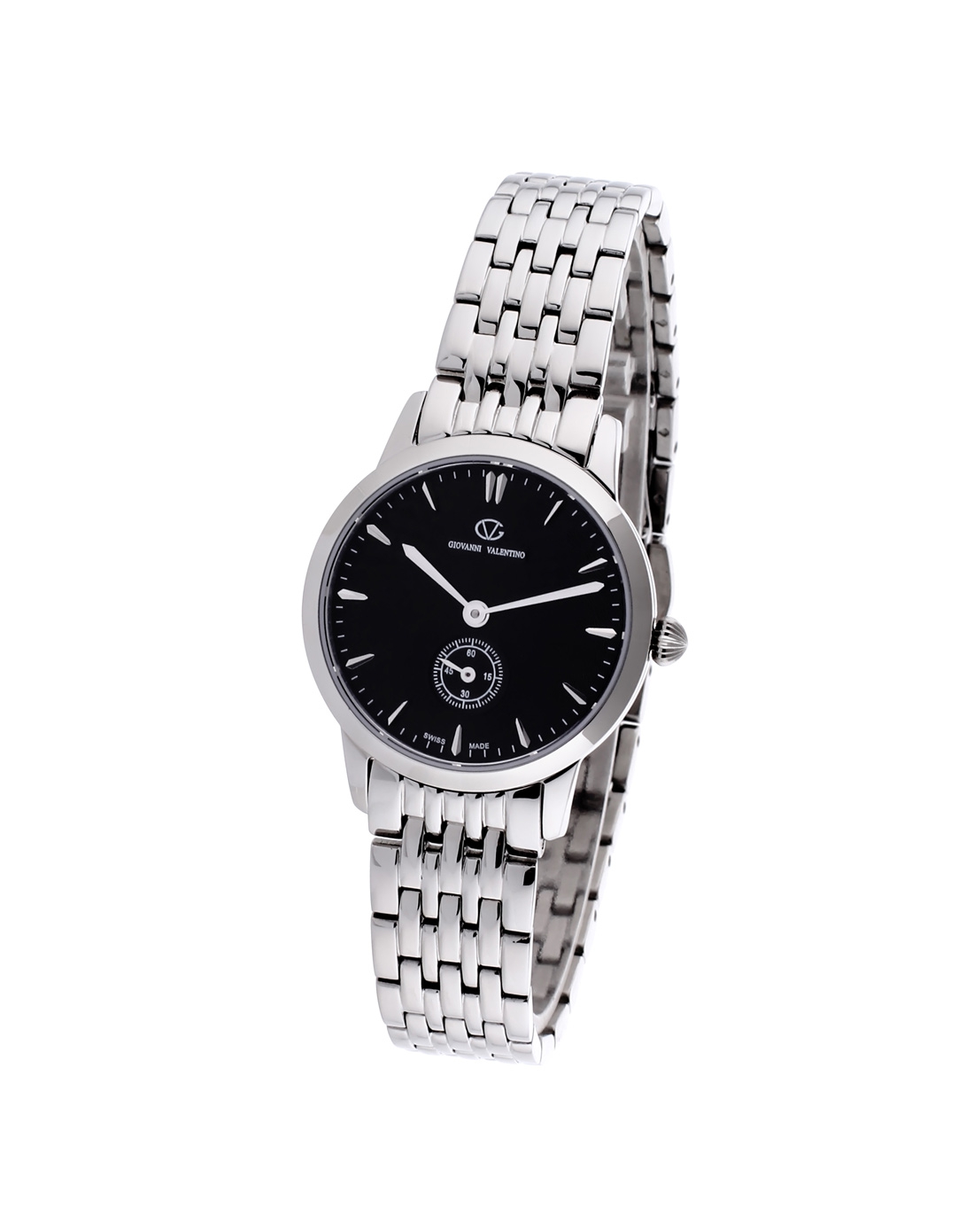 卓凡尼·华伦天奴giovanni valentino手表专场 女款银带黑盘个性表盘