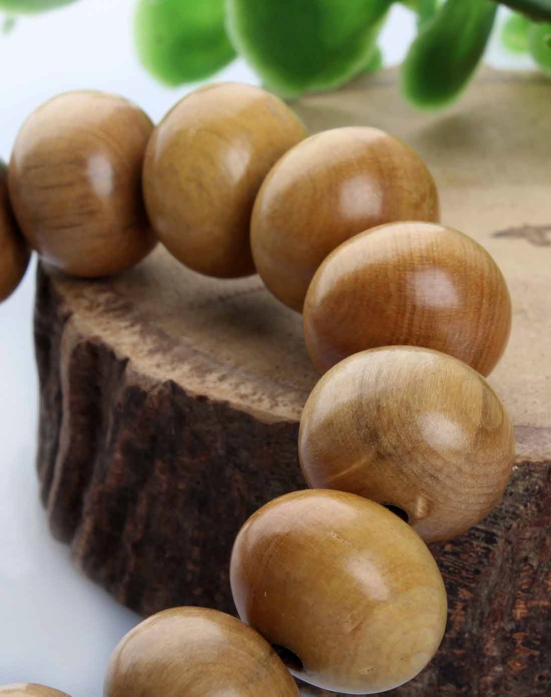 天然黄杨木算盘珠手链