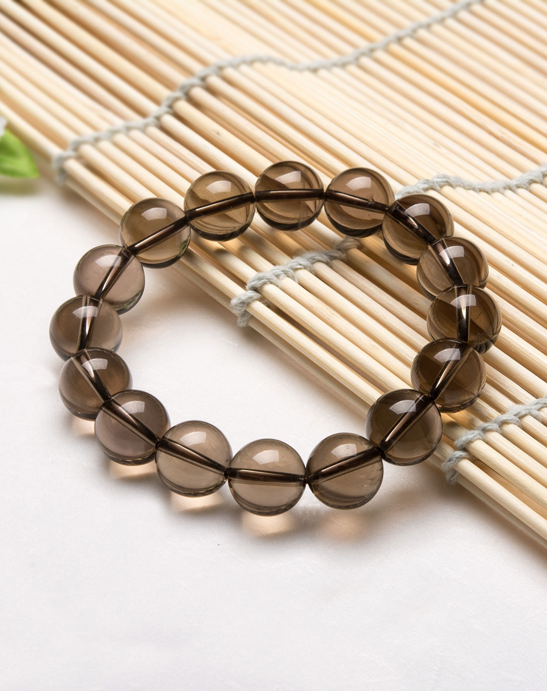 事业兴旺茶晶手链12mm